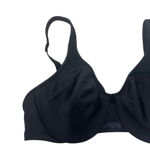 Bali Womens Black Underwire Minimizer Bra Size 32C Lace Detail New With Tags - Picture 2 of 8